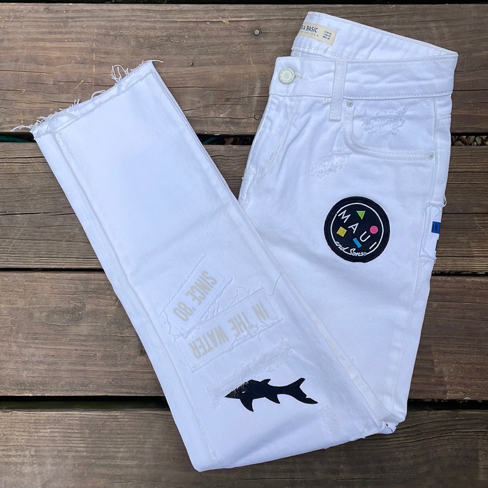 Zara Maui and Sons Patches Relaxed Fit Jeans